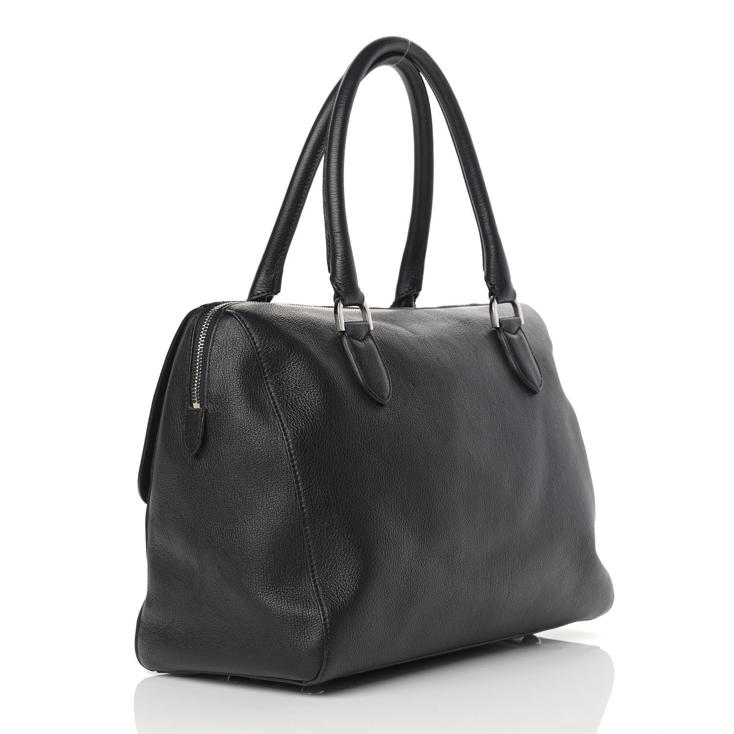 Mulberry Glossy Goatskin Medium Del Rey Satchel Black 3 of 14