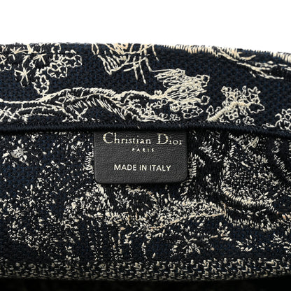Christian Dior Canvas Embroidered Medium Dioriviera Toile De Jouy Reverse Book Tote Blue 6 of 10