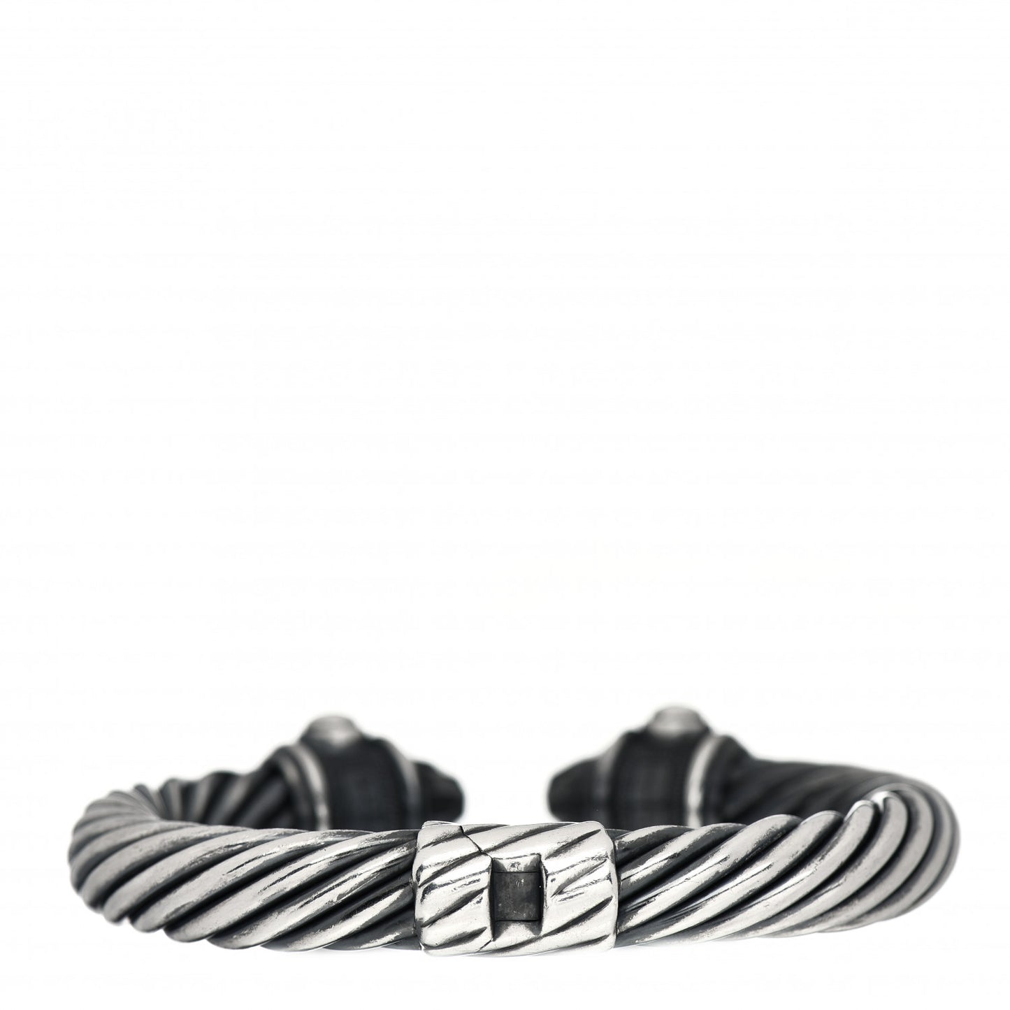 Darkened Sterling Silver 10mm Renaissance Cable Bracelet