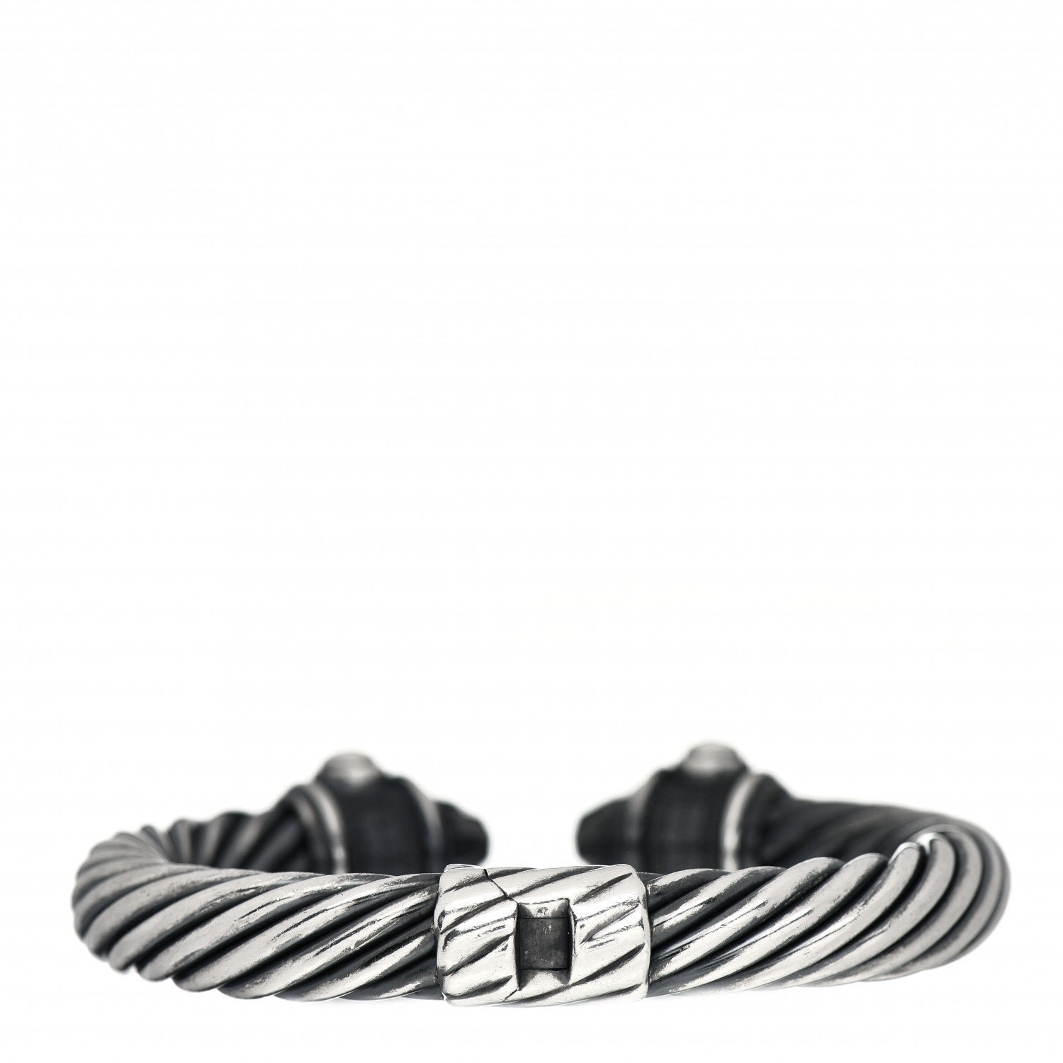 David Yurman Darkened Sterling Silver 10mm Renaissance Cable Bracelet 3 of 4