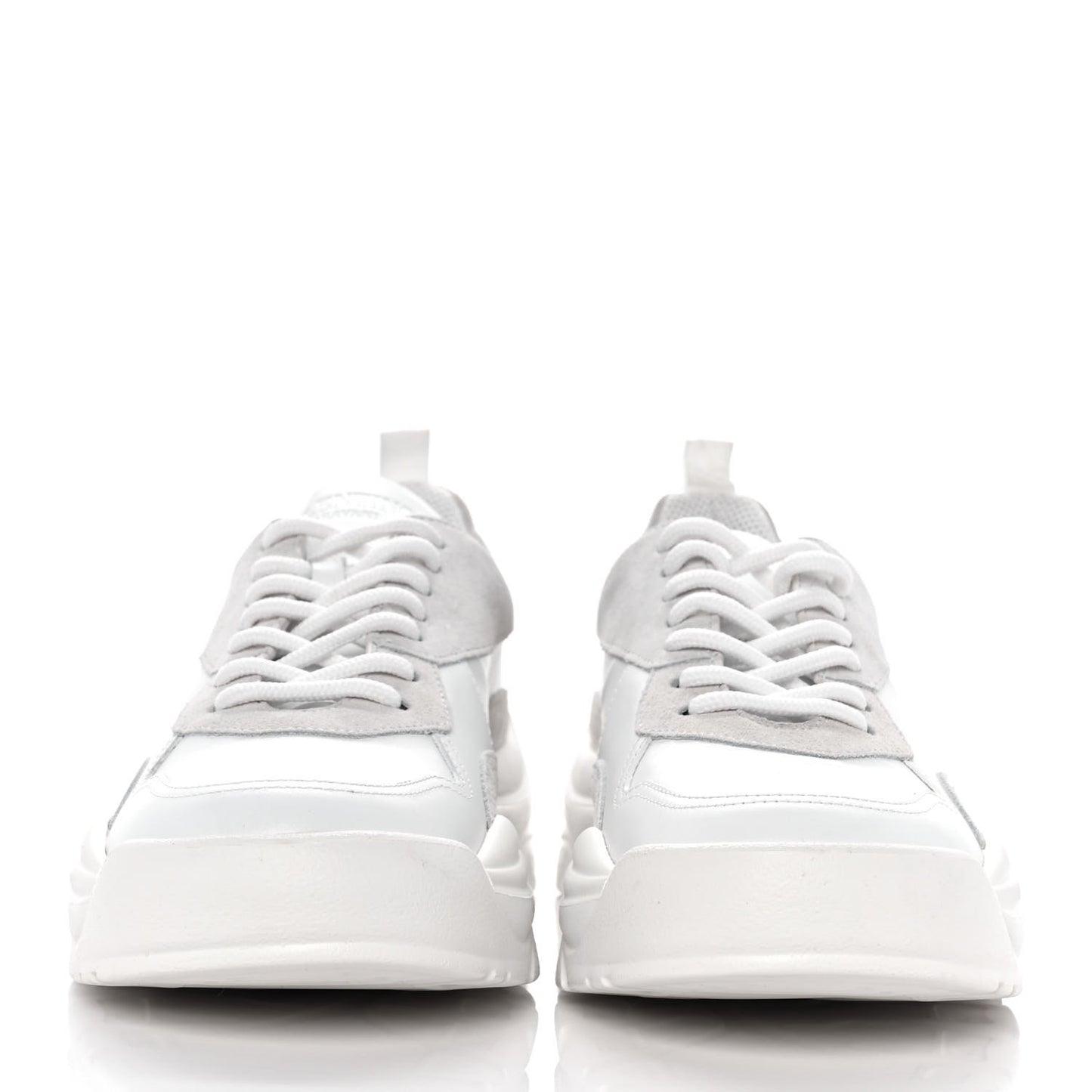 Calfskin Suede Mens Gumboy Sneakers 40.5 White