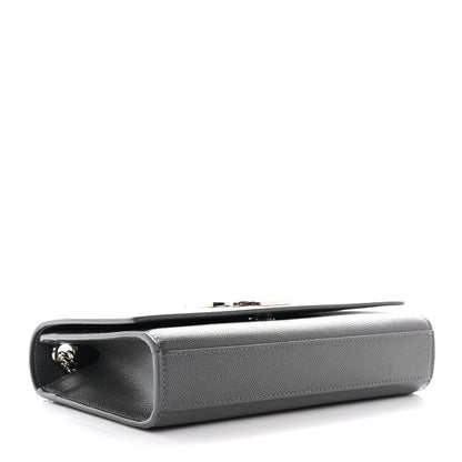 Saint Laurent Grain De Poudre Small Monogram Kate Satchel Fog 4 of 11