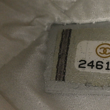 Chanel Metallic Lambskin Star Embossed Medium Cosmetic Pouch Light Silver 7 of 9