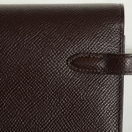 Hermes Epsom Kelly Longue Wallet Chocolate 12 of 30
