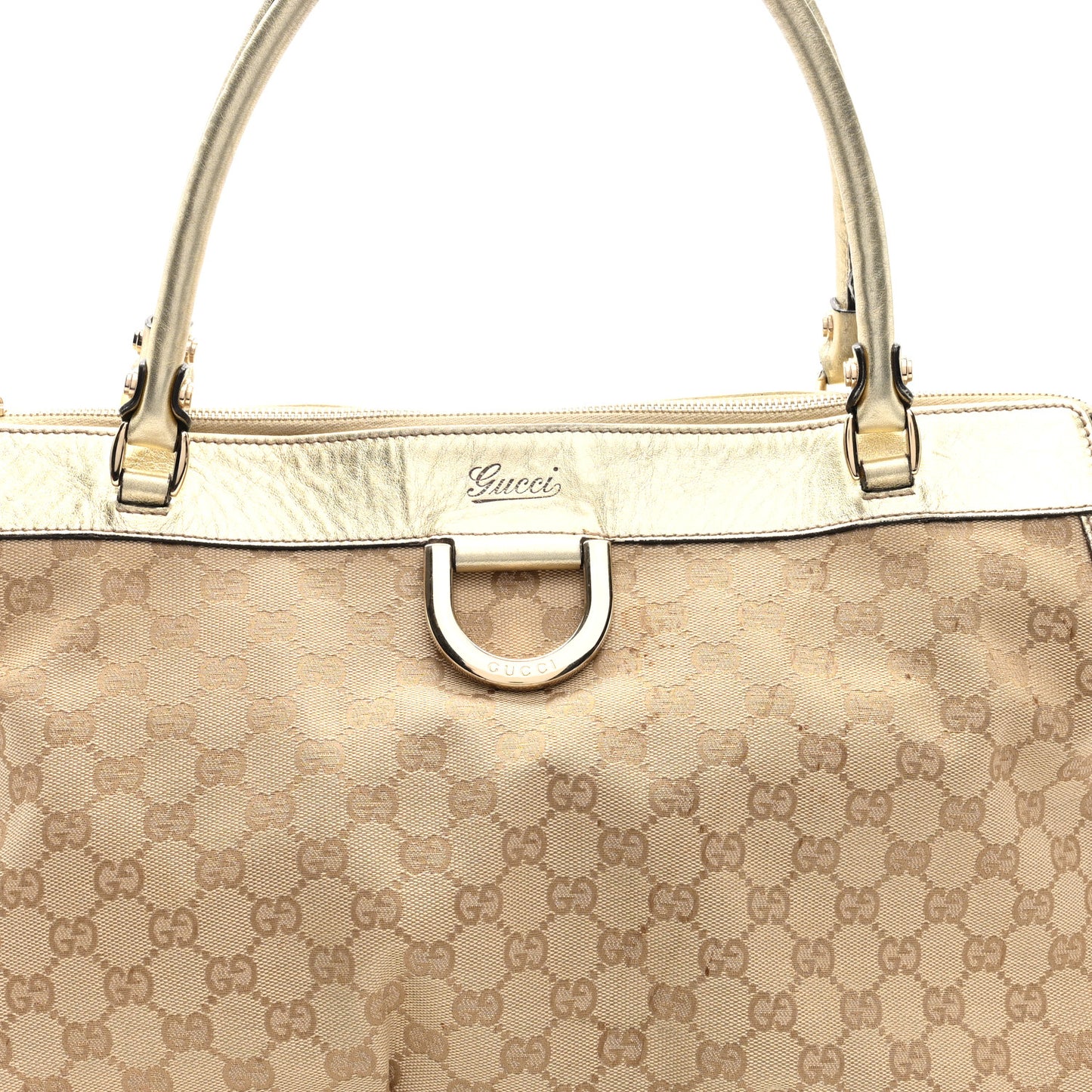 Monogram D Gold Tote Metallic Gold
