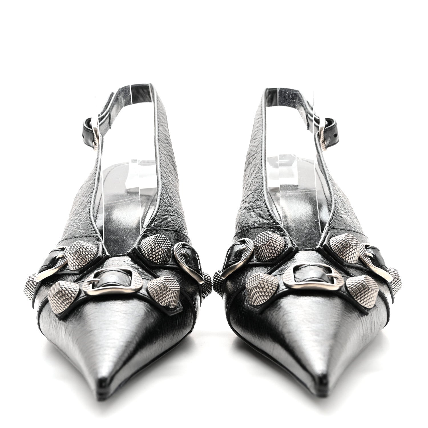 Balenciaga Agneau Arena Cagole 70mm Slingback Pumps 36 Black 2 of 10