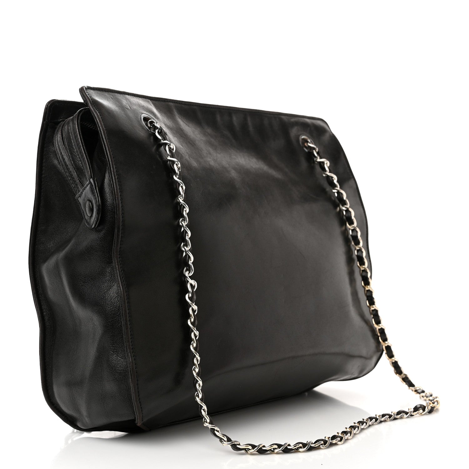 Chanel Lambskin CC Tote Black 3 of 12