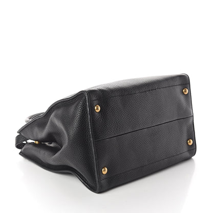 Prada Vitello Daino Tote Black 3 of 8