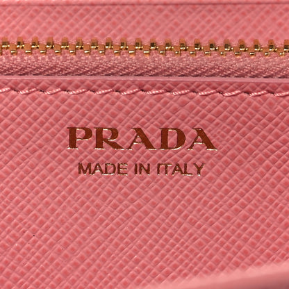 Prada Saffiano Metal Continental Flap Wallet Cerise Petal 7 of 9