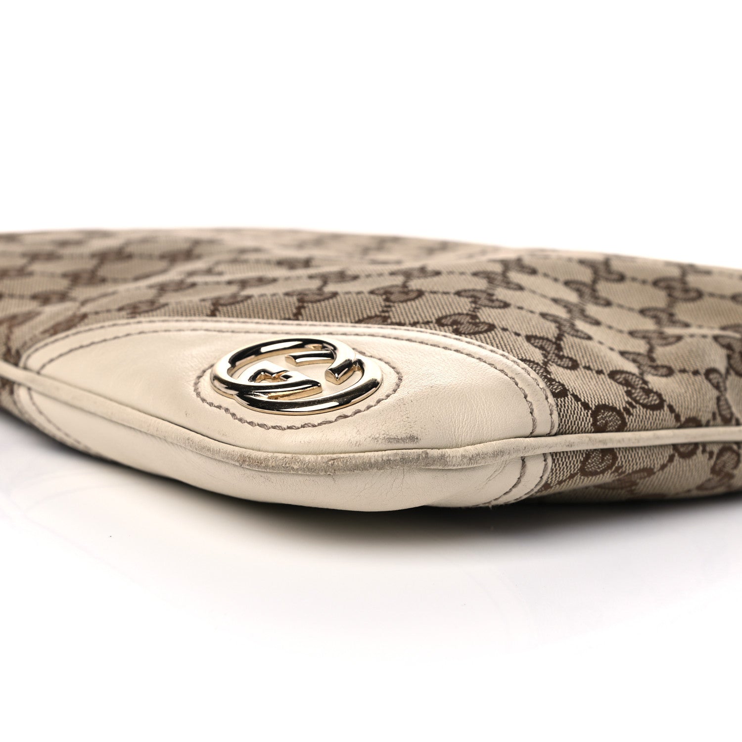 Gucci Monogram Medium New Britt Hobo Off White 6 of 14