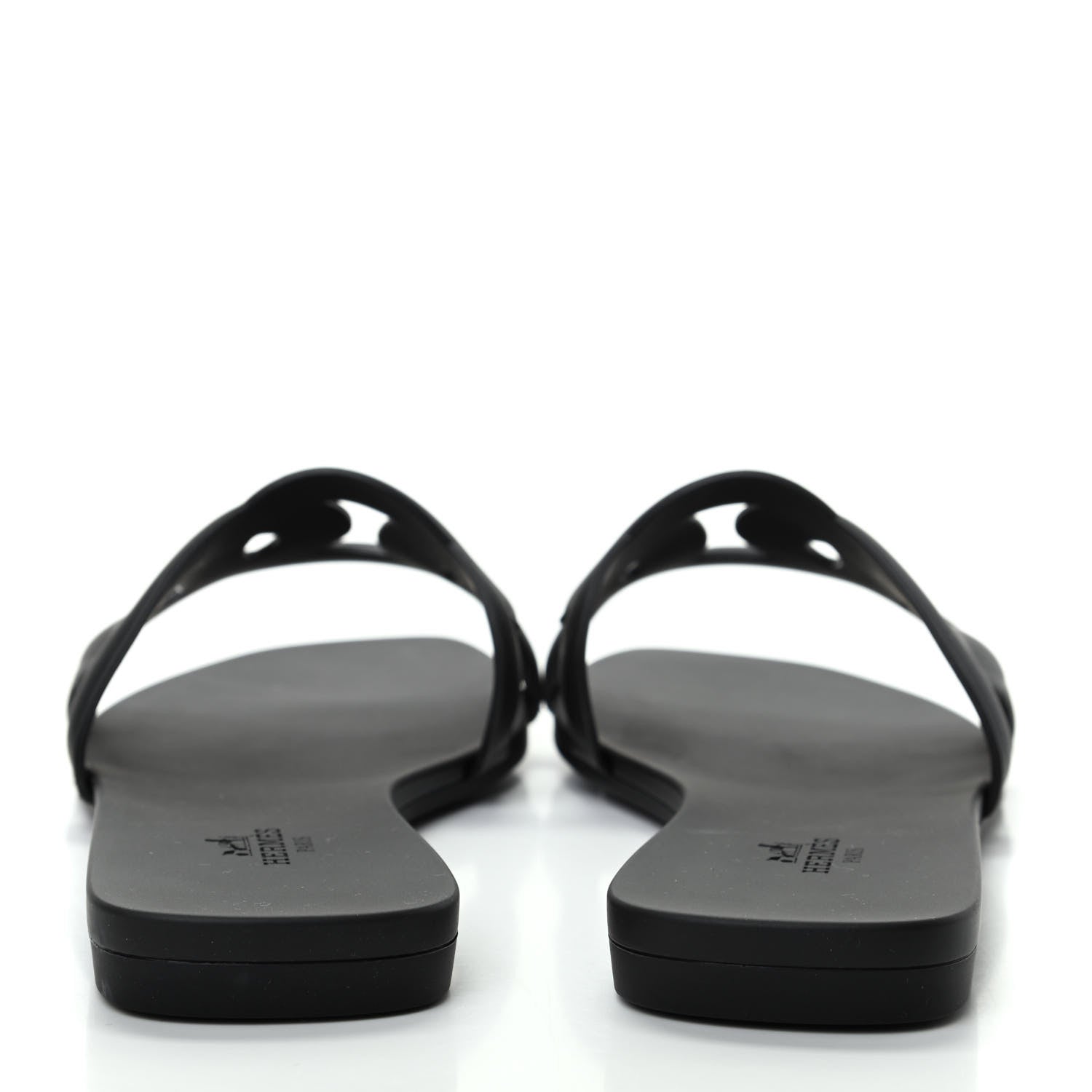 Hermes Rubber Aloha Sandals 38 Black 7 of 11
