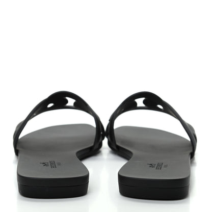 Hermes Rubber Aloha Sandals 38 Black 7 of 11