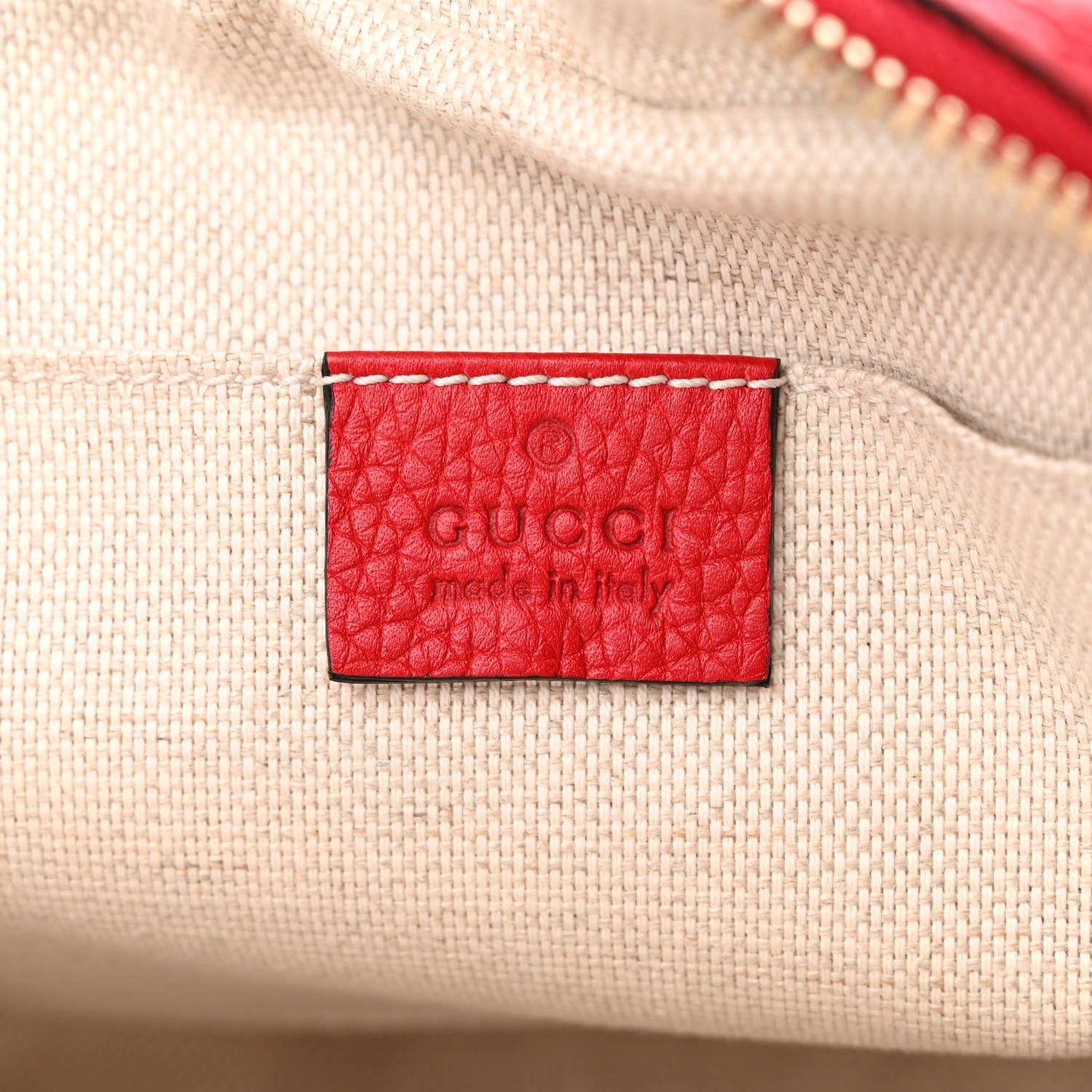 Gucci Pebbled Calfskin Small Soho Disco Bag Tabasco Red 6 of 11