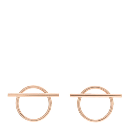 Hermes 18K Rose Gold MM Echappee Earrings 1 of 4