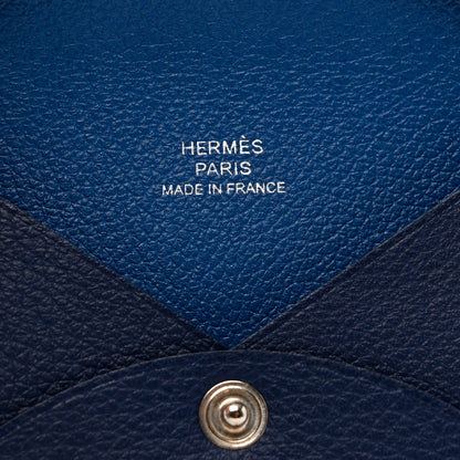 Hermes Evercolor Verso Calvi Card Case Bleu Saphir Bleu France 6 of 6