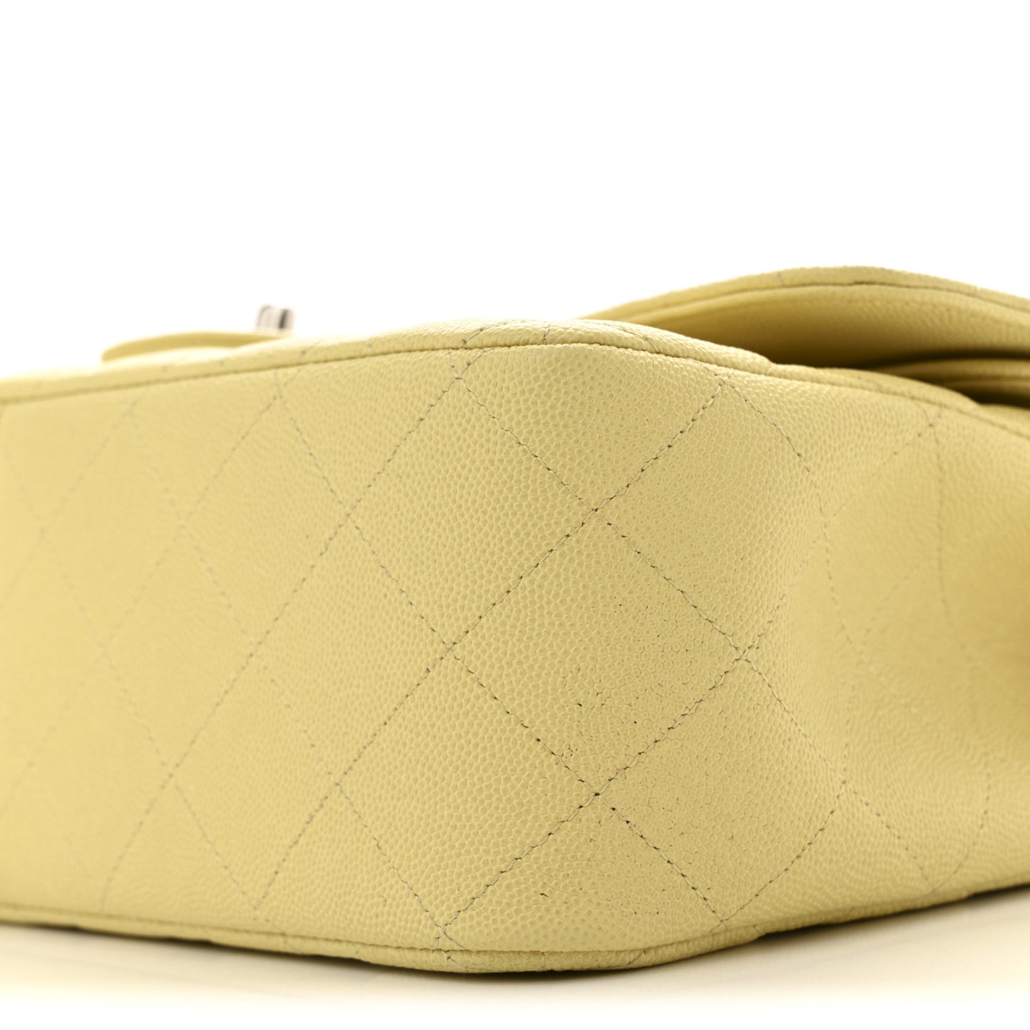 Caviar Quilted Jumbo Double Flap Yellow