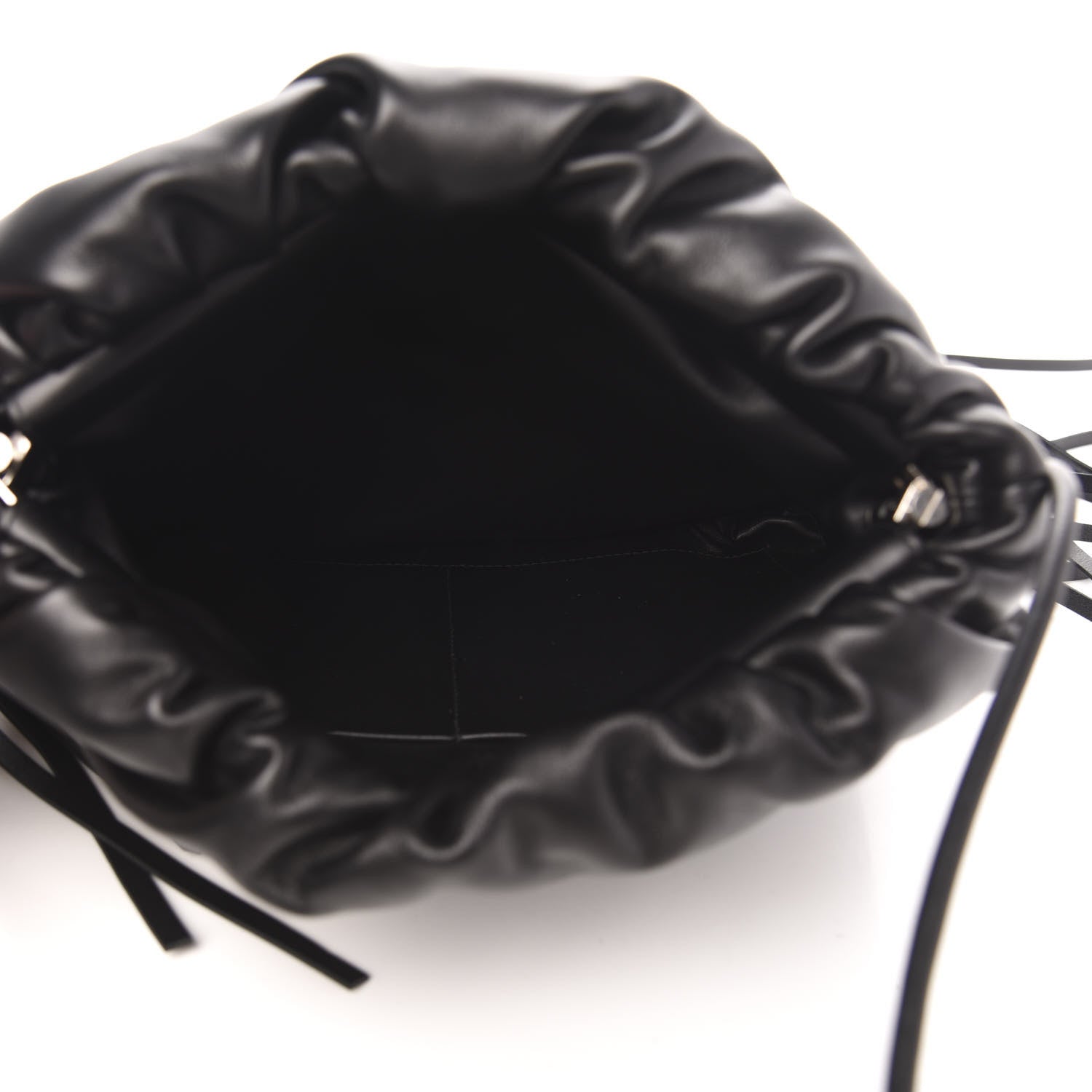 Bottega Veneta Nappa The Fringe Pouch Shoulder Bag Black 6 of 7