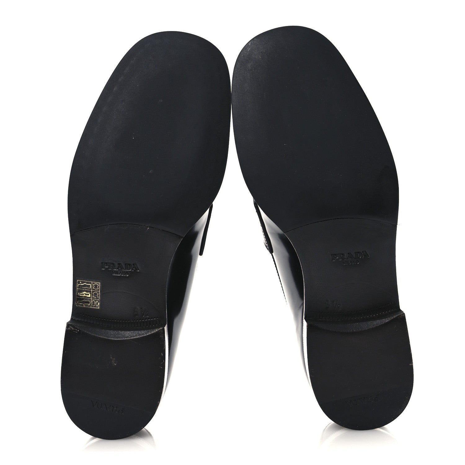 Prada Spazzolato Fume Metal Triangle Logo Mens Loafers 8.5 Black 7 of 12