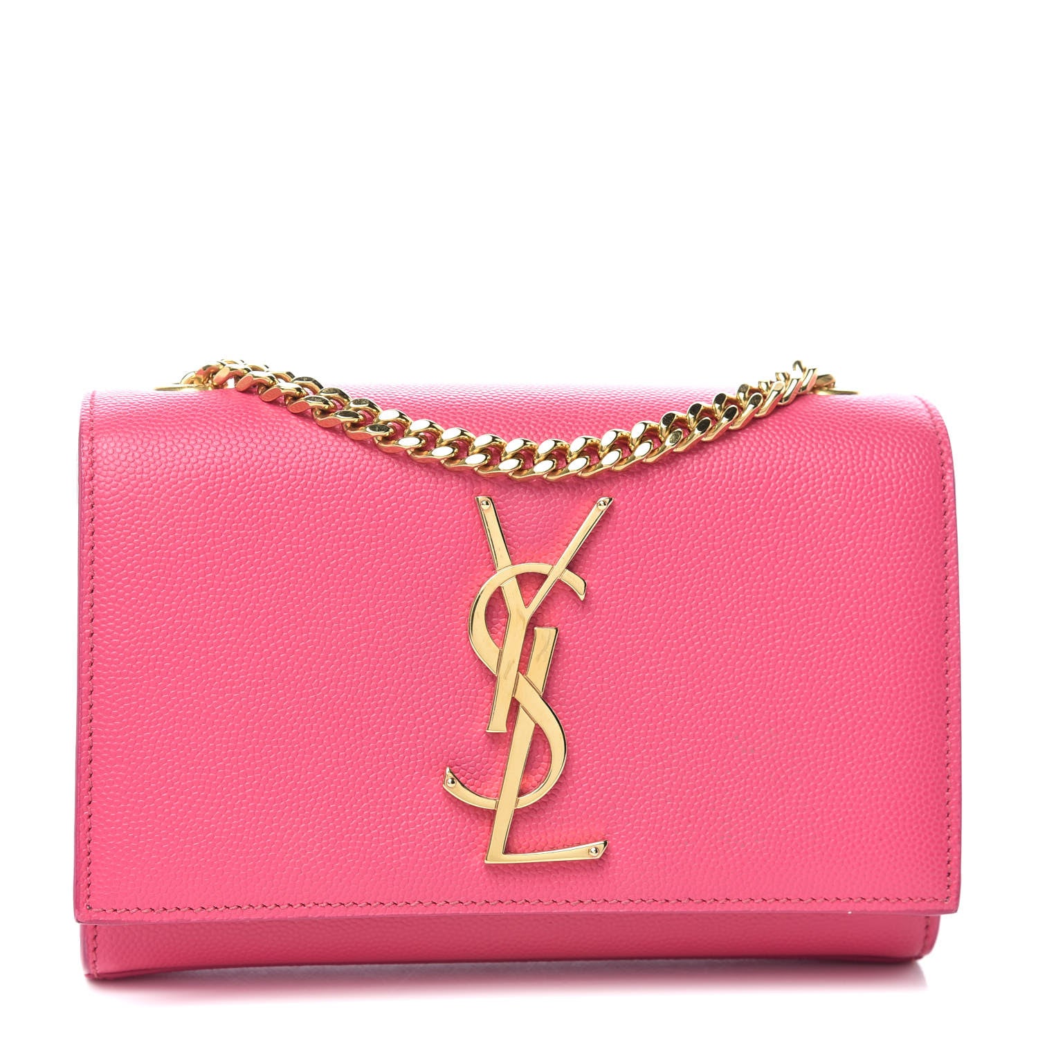 Saint Laurent Grain De Poudre Small Monogram Kate Satchel Bubblegum 1 of 13