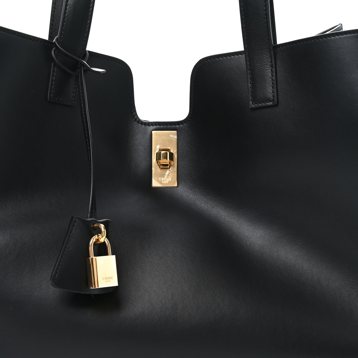 Celine Smooth Calfskin Cabas 16 Bag Black 7 of 9