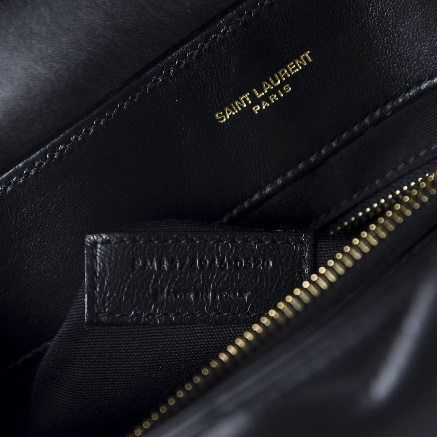 Calfskin Y Quilted Monogram Medium Loulou Chain Satchel Black