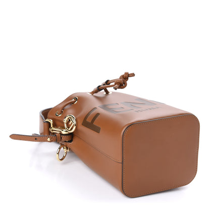 Fendi Vitello King F is Fendi Logo Embossed Mini Mon Tresor Bucket Bag Cuoio 5 of 11