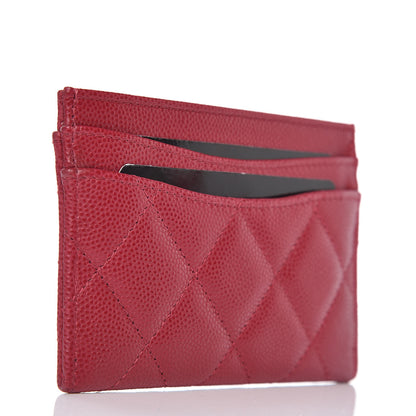 Chanel Caviar Quilted Card Holder Pink 3 of 9