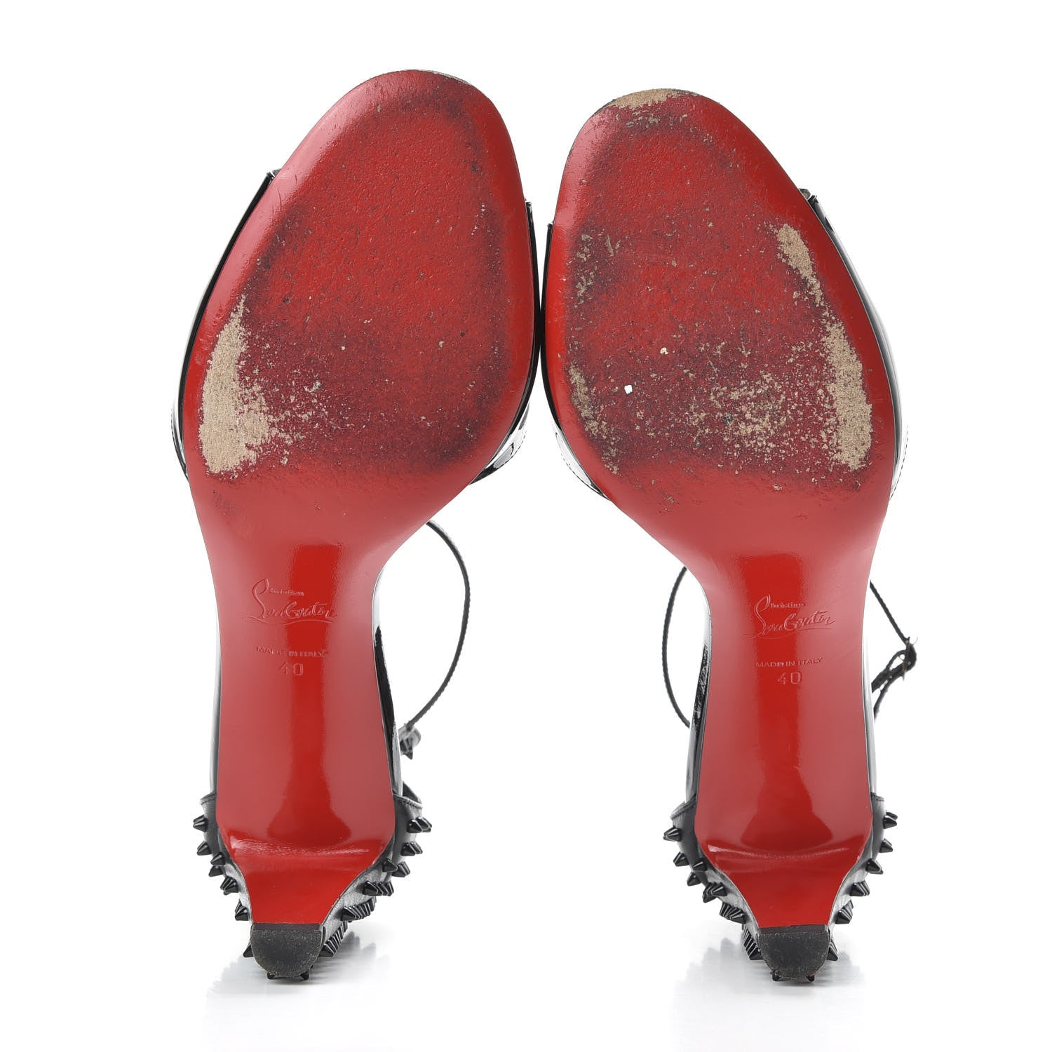 Christian Louboutin Patent Nappa Trezanita 70 Sandals 40 Black 5 of 9