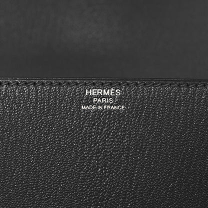 Hermes Chevre Mysore Enamel Cinhetic Boxy Top Handle Bag Deep Bleu 6 of 13