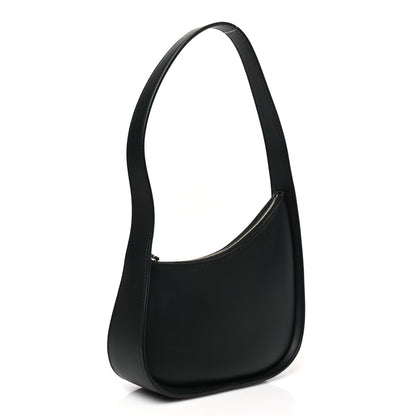 The Row Smooth Calfskin Half Moon Shoulder Bag Black 3 of 9