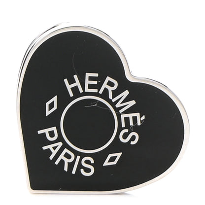 Hermes Palladium Coeur Scarf Ring Black 1 of 4