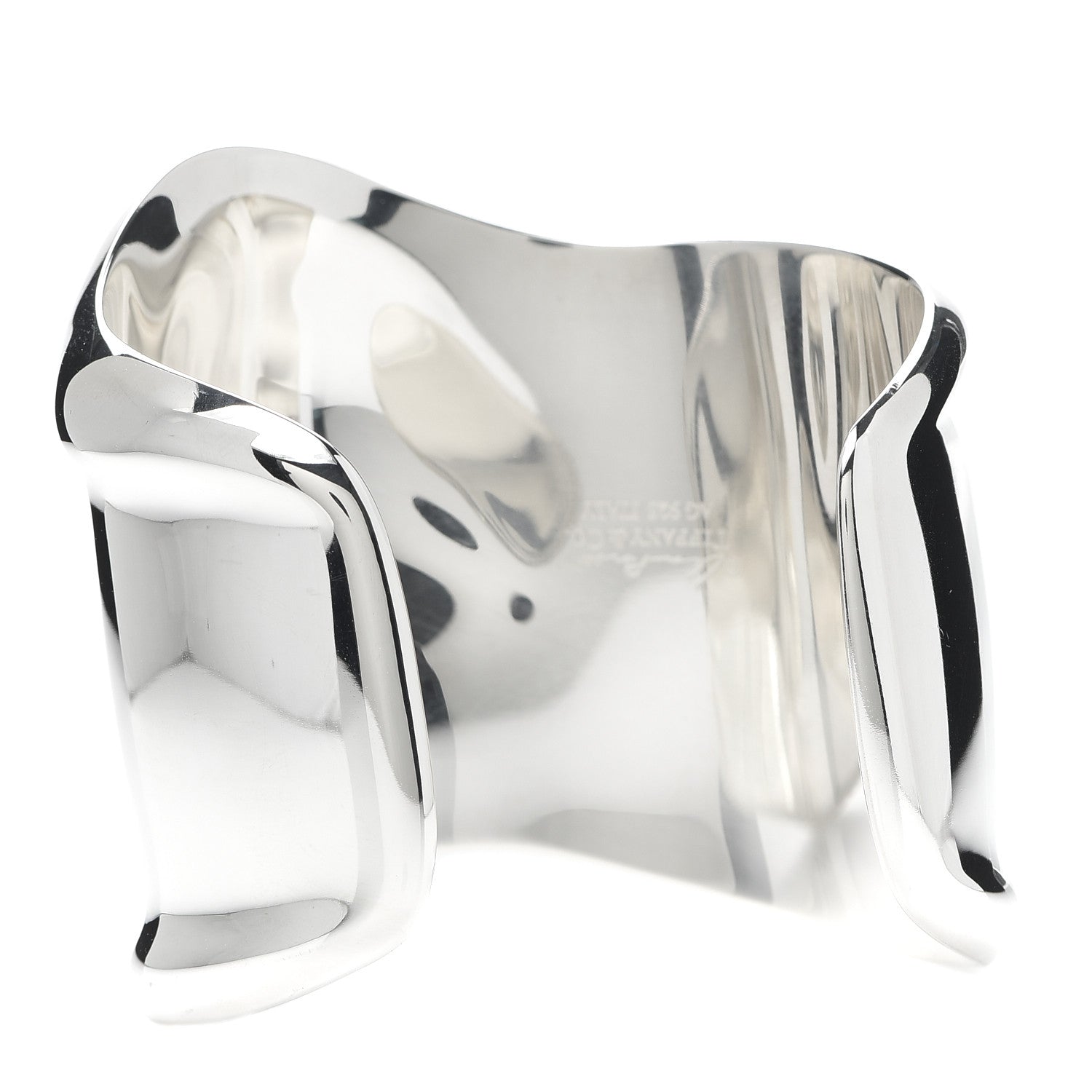 Tiffany Sterling Silver Medium Elsa Peretti Right Wrist Bone Cuff Bracelet 3 of 4