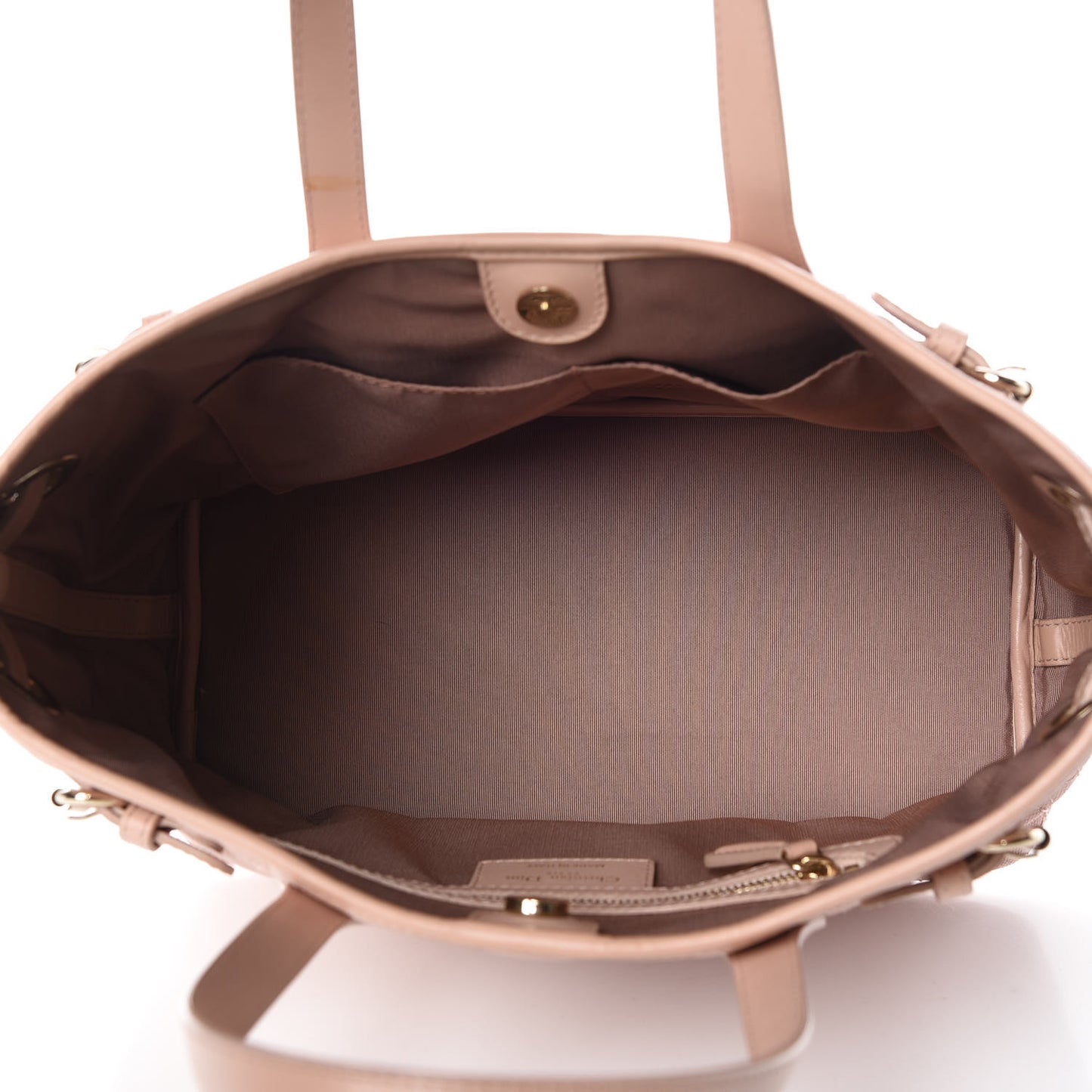 Coated Canvas Cannage Mini Panarea Tote Light Pink