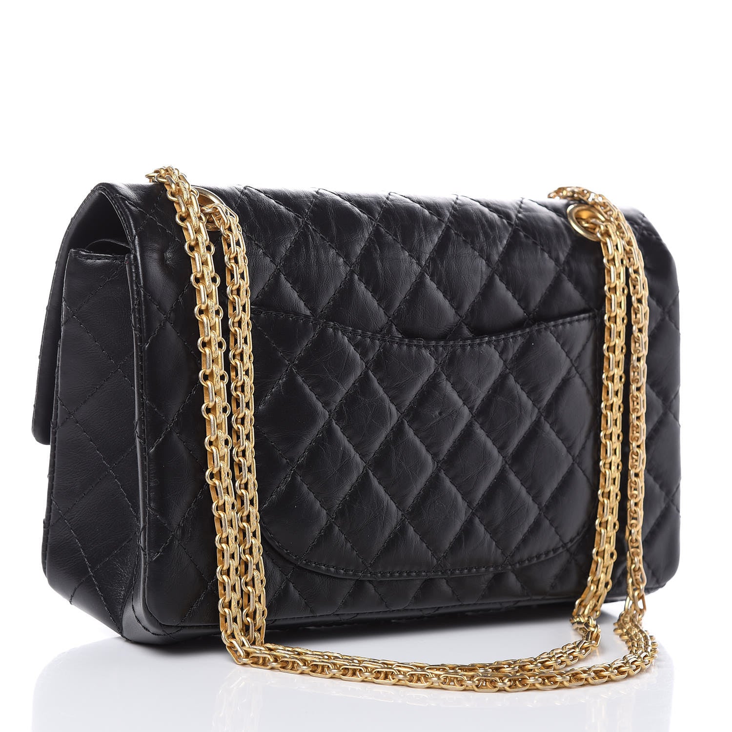 Chanel Aged Calfskin Quilted 2.55 Reissue 225 Flap Black 3 of 9