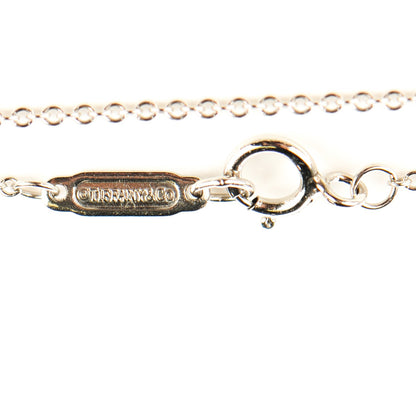 Tiffany Platinum Diamond Heart Key Pendant Necklace 4 of 5