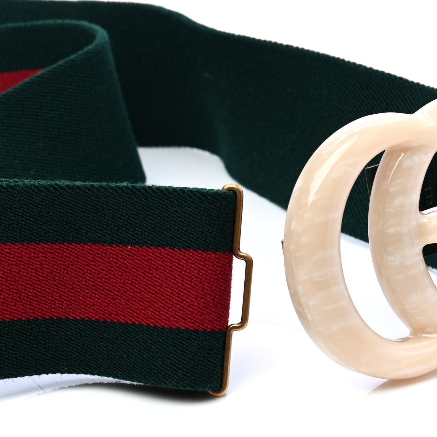 Web Elastic Plexiglass GG Marmont Belt 100 40 Red Green