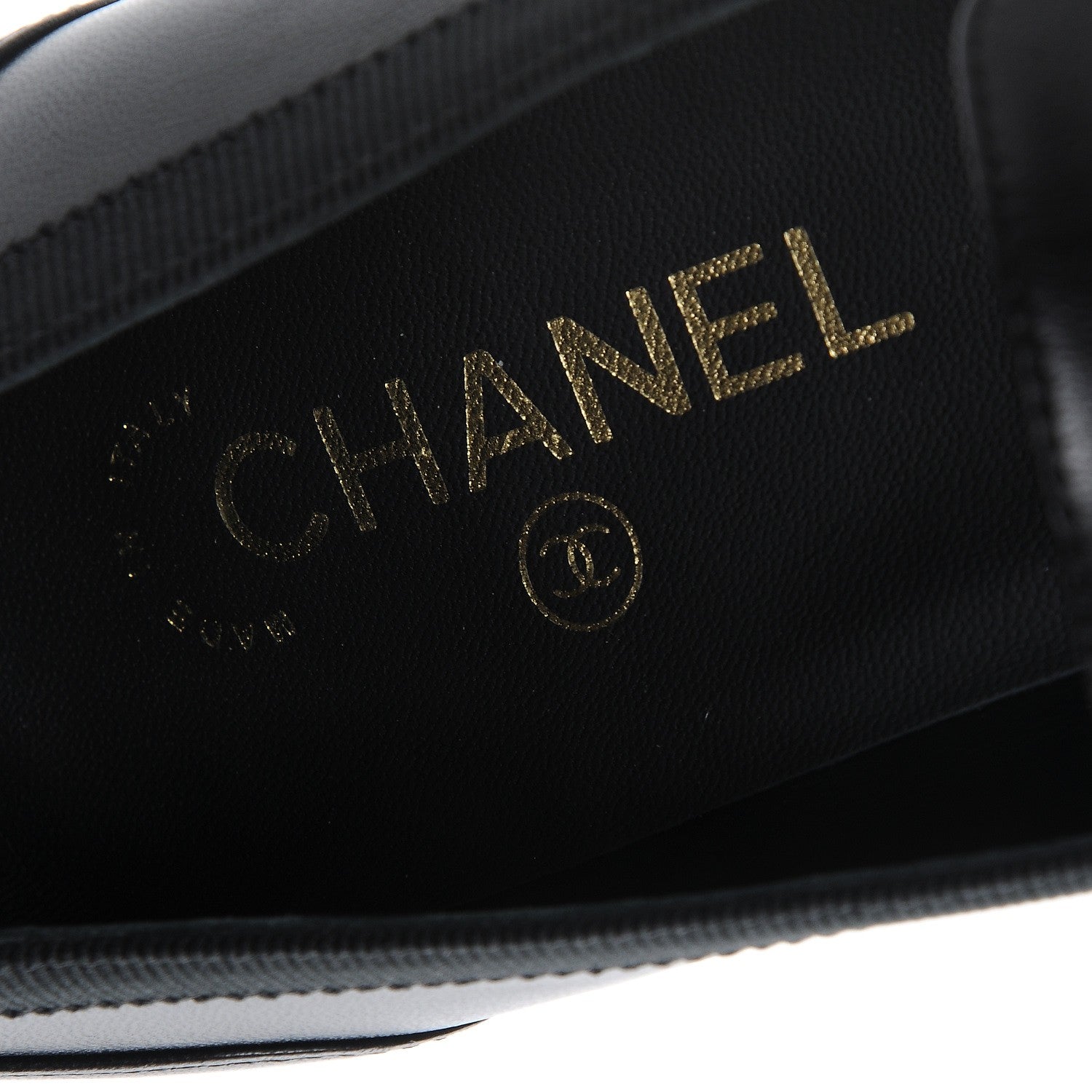 Chanel Lambskin CC Mocassin Loafers 37 Black 7 of 9