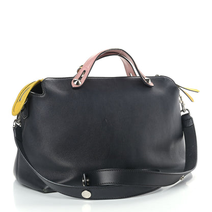 Fendi Vitello Dolce 4 Color Large By The Way Boston Bag Black Multicolor 3 of 18