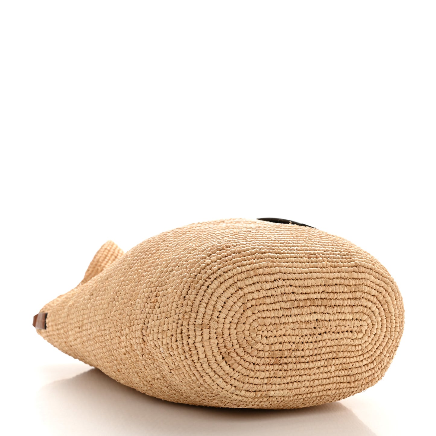 Raffia Mini Slit Tote Bag Natural Tan