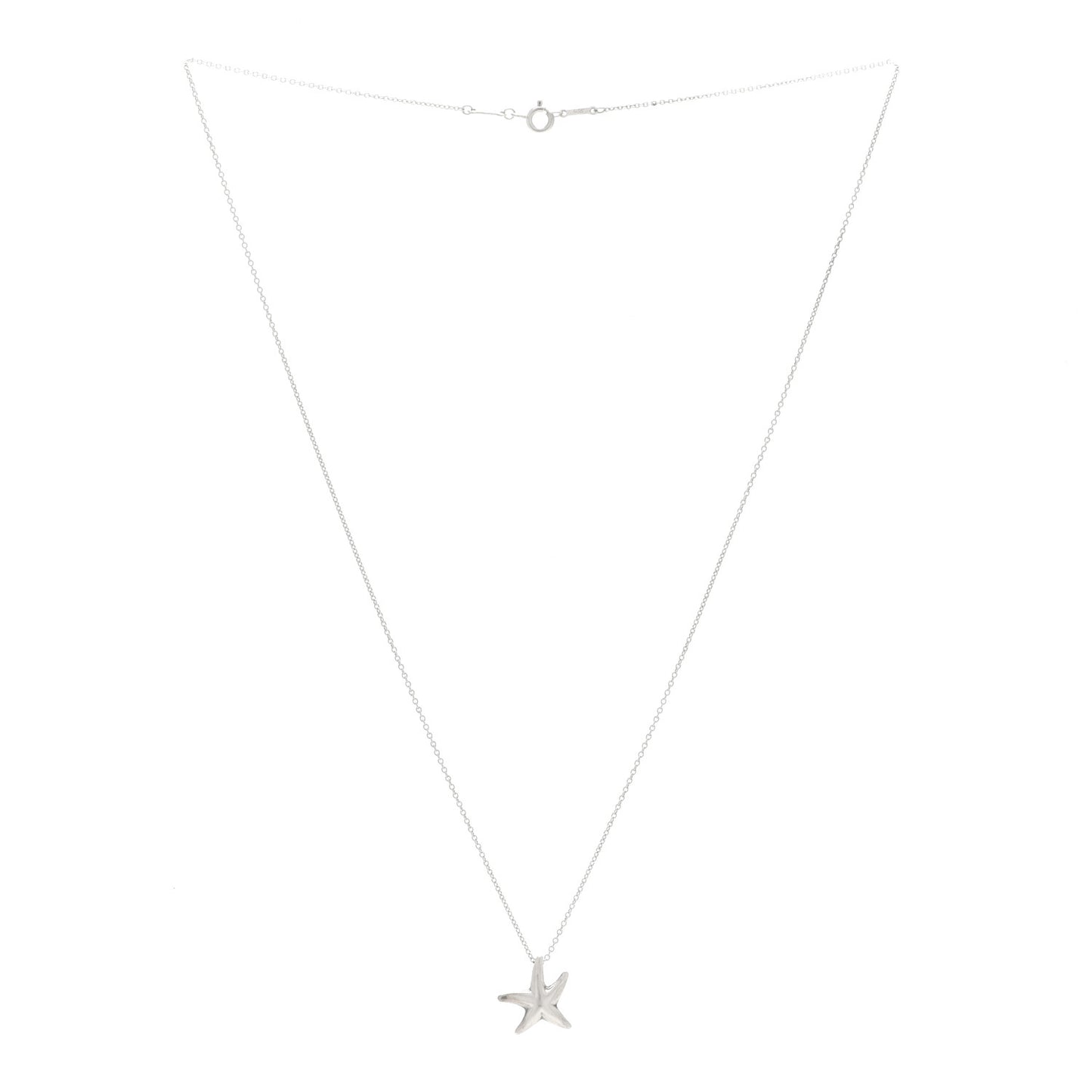 Sterling Silver 15mm Elsa Peretti Starfish Pendant Necklace