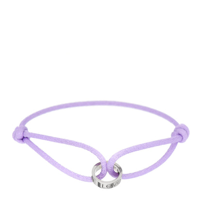 Cartier 18K White Gold Charity LOVE Adjustable Cord Bracelet Lavender 1 of 4