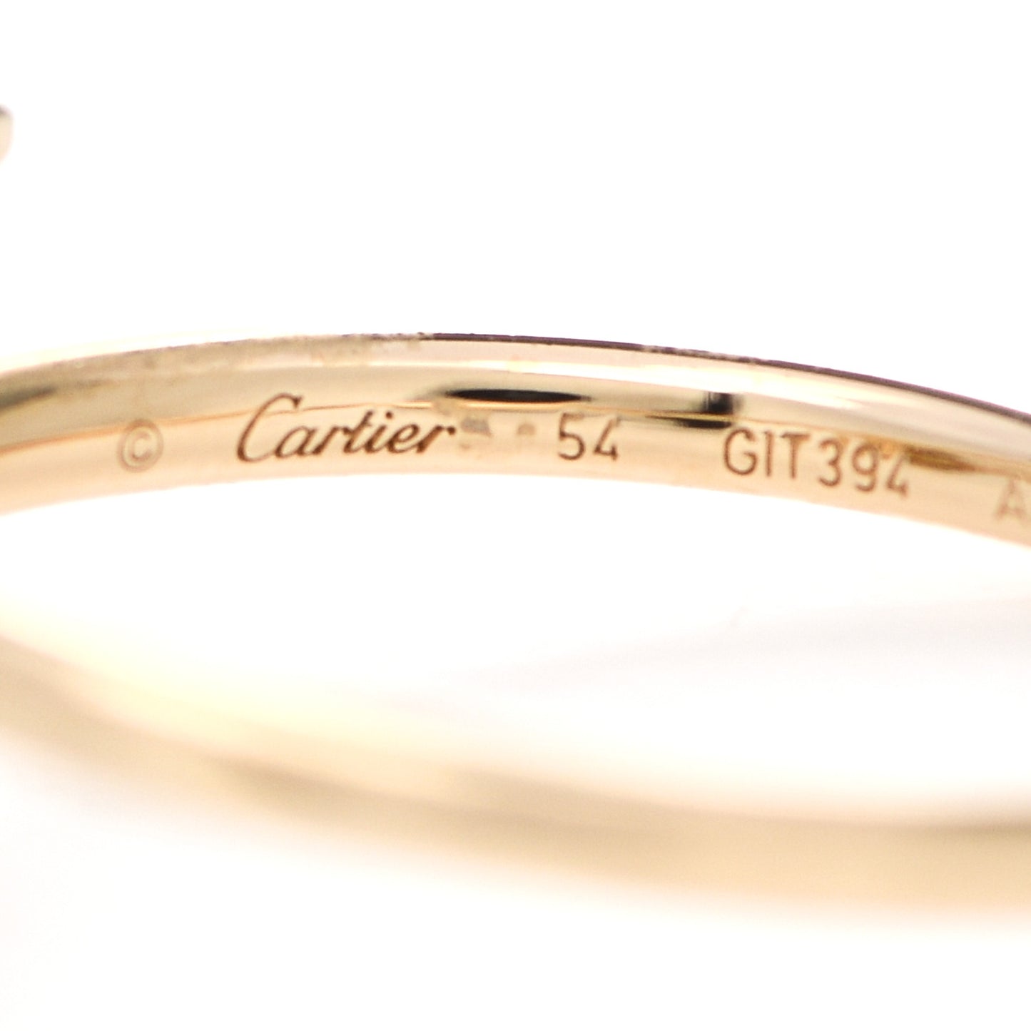 18K Yellow Gold Small Juste Un Clou Ring 54 7