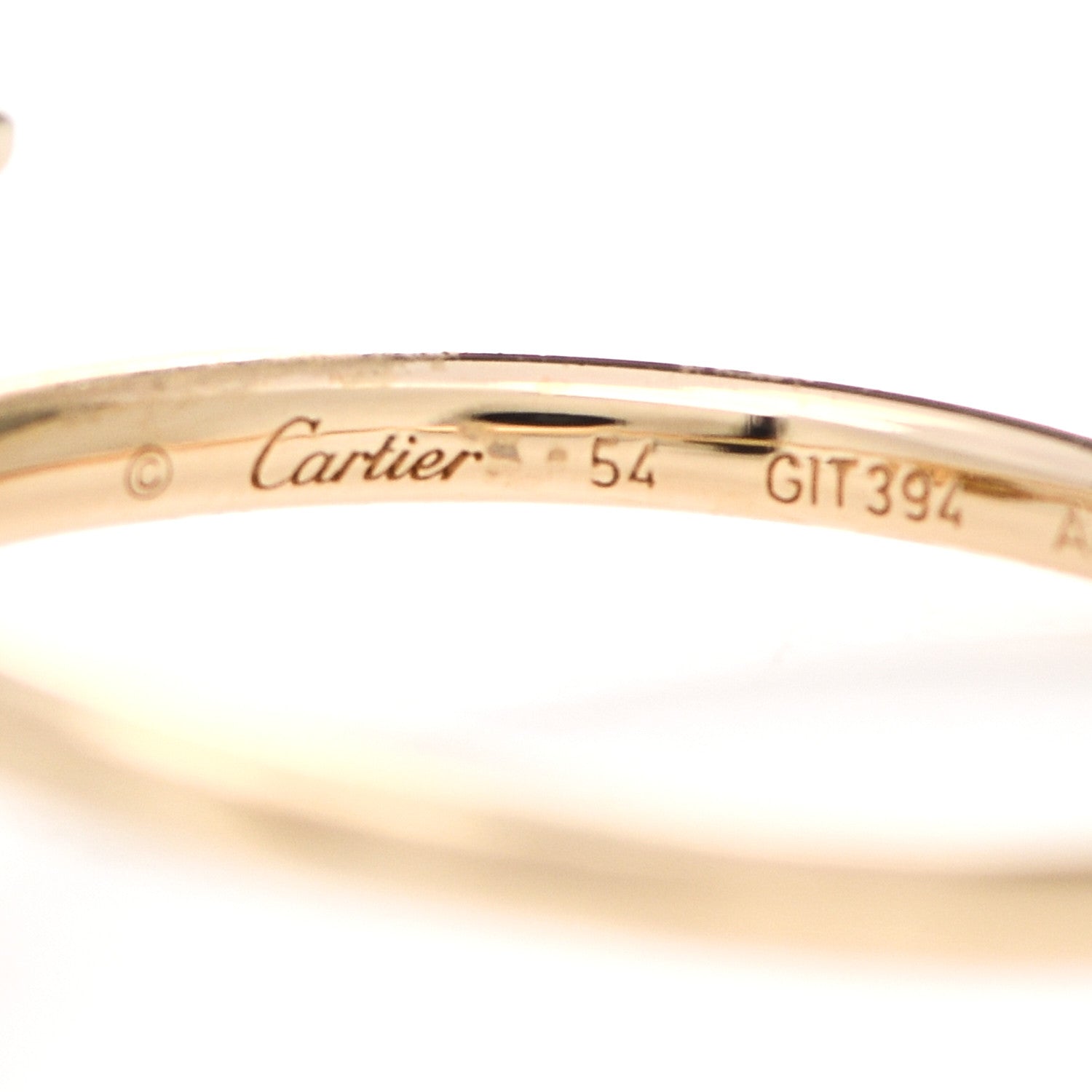 Cartier 18K Yellow Gold Small Juste Un Clou Ring 54 7 5 of 7