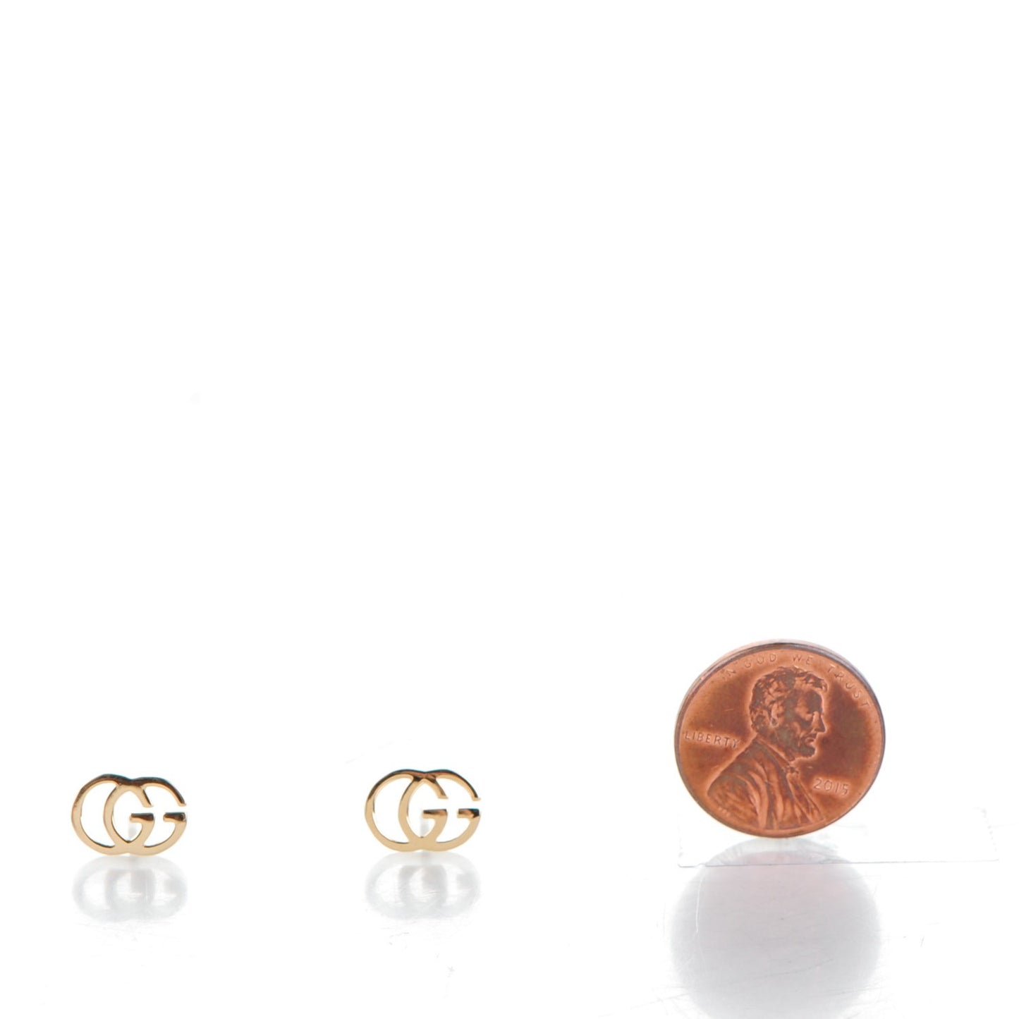 18K Yellow Gold GG Tissue Stud Earrings