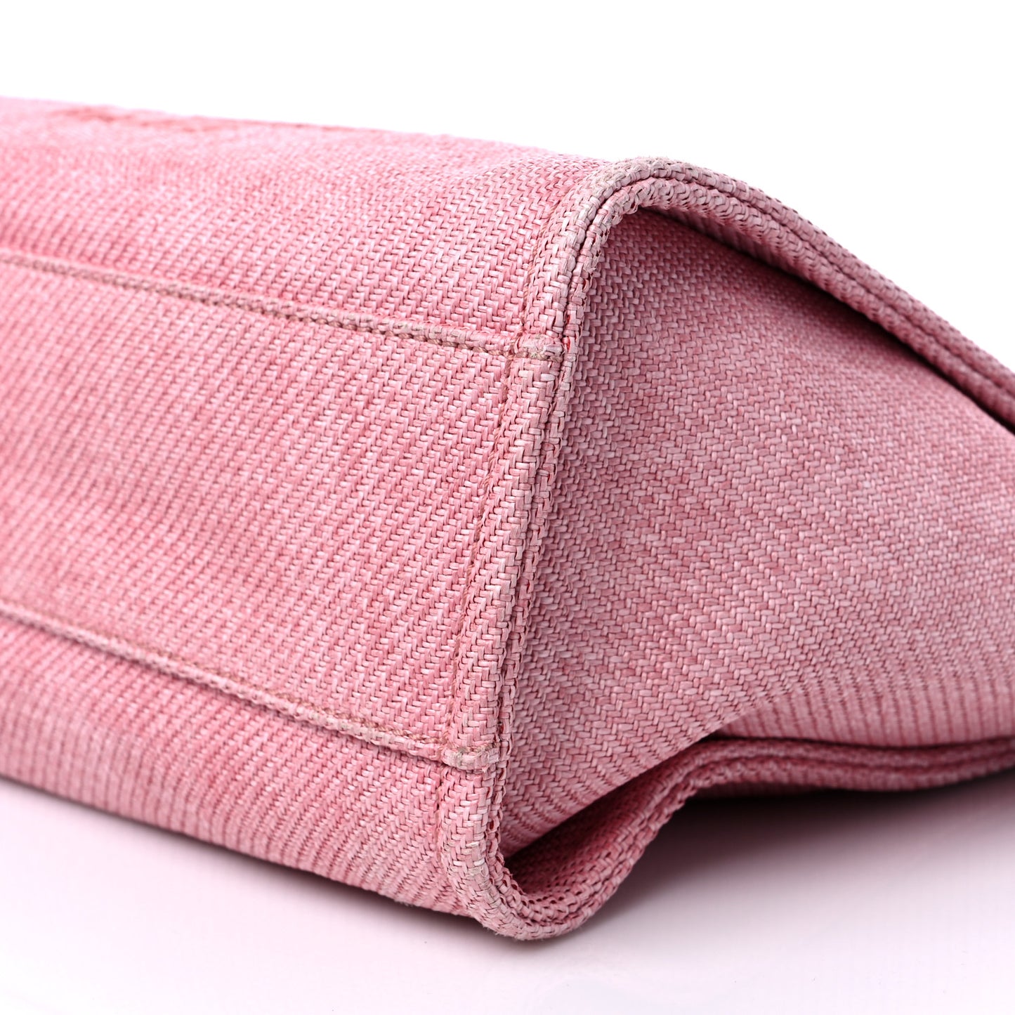 Woven Straw Raffia Small Deauville Tote Pink
