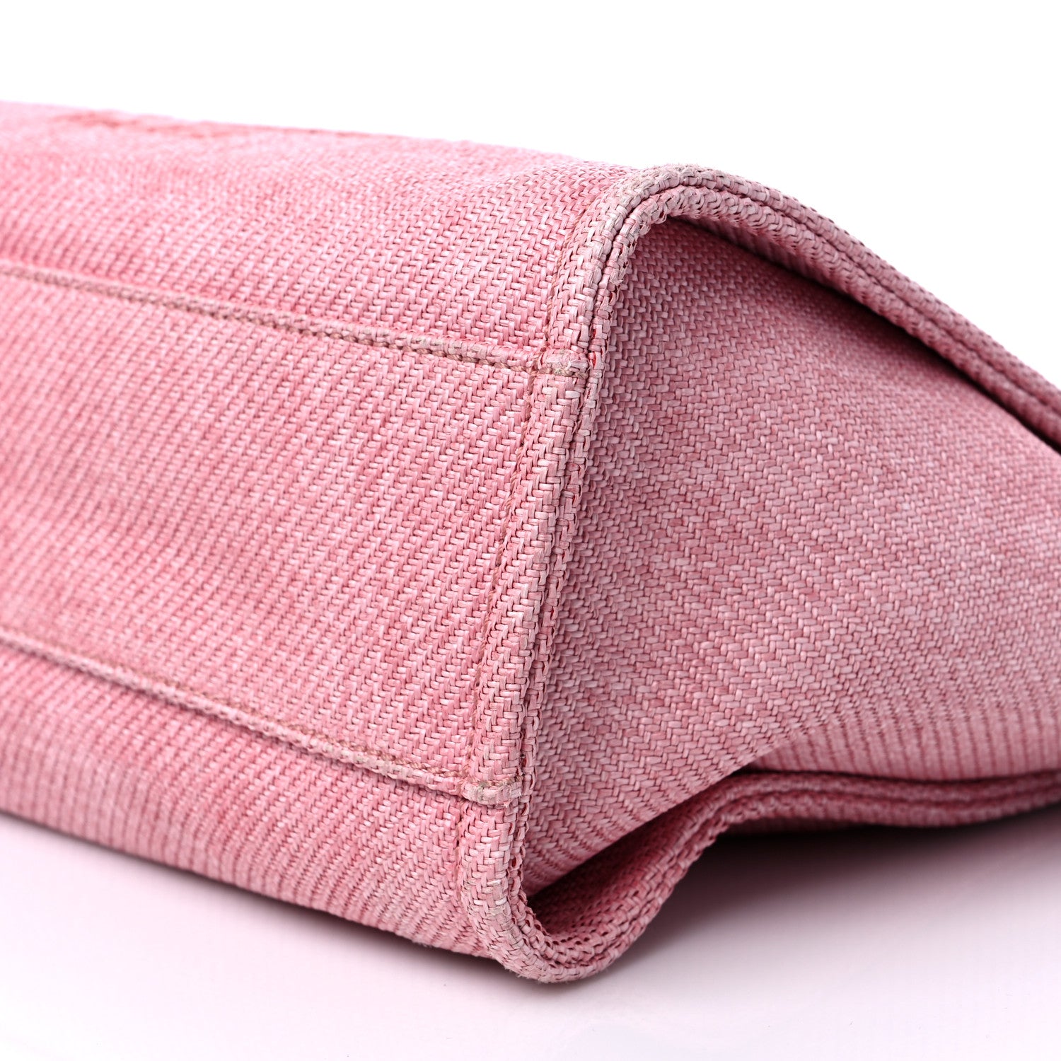 Chanel Woven Straw Raffia Small Deauville Tote Pink 8 of 15