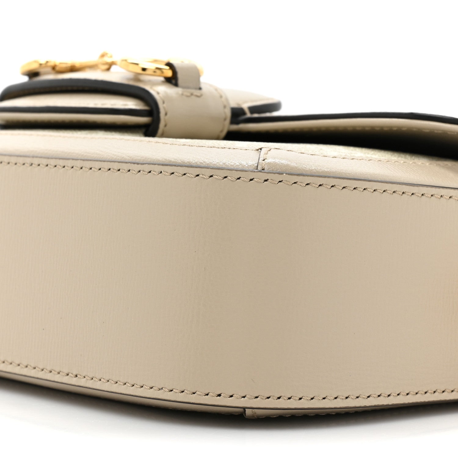 Gucci GG Supreme Monogram Small Horsebit 1955 Chain Shoulder Bag Beige Mystic White 8 of 9
