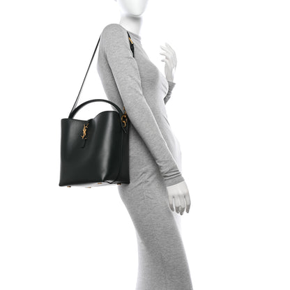 Saint Laurent Shiny Calfskin Le 37 Bucket Bag Vert Fonce 3 of 13