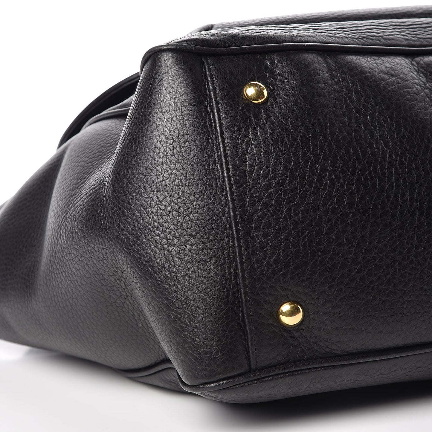 Pebbled Calfskin Medium 1973 Top Handle Satchel Black