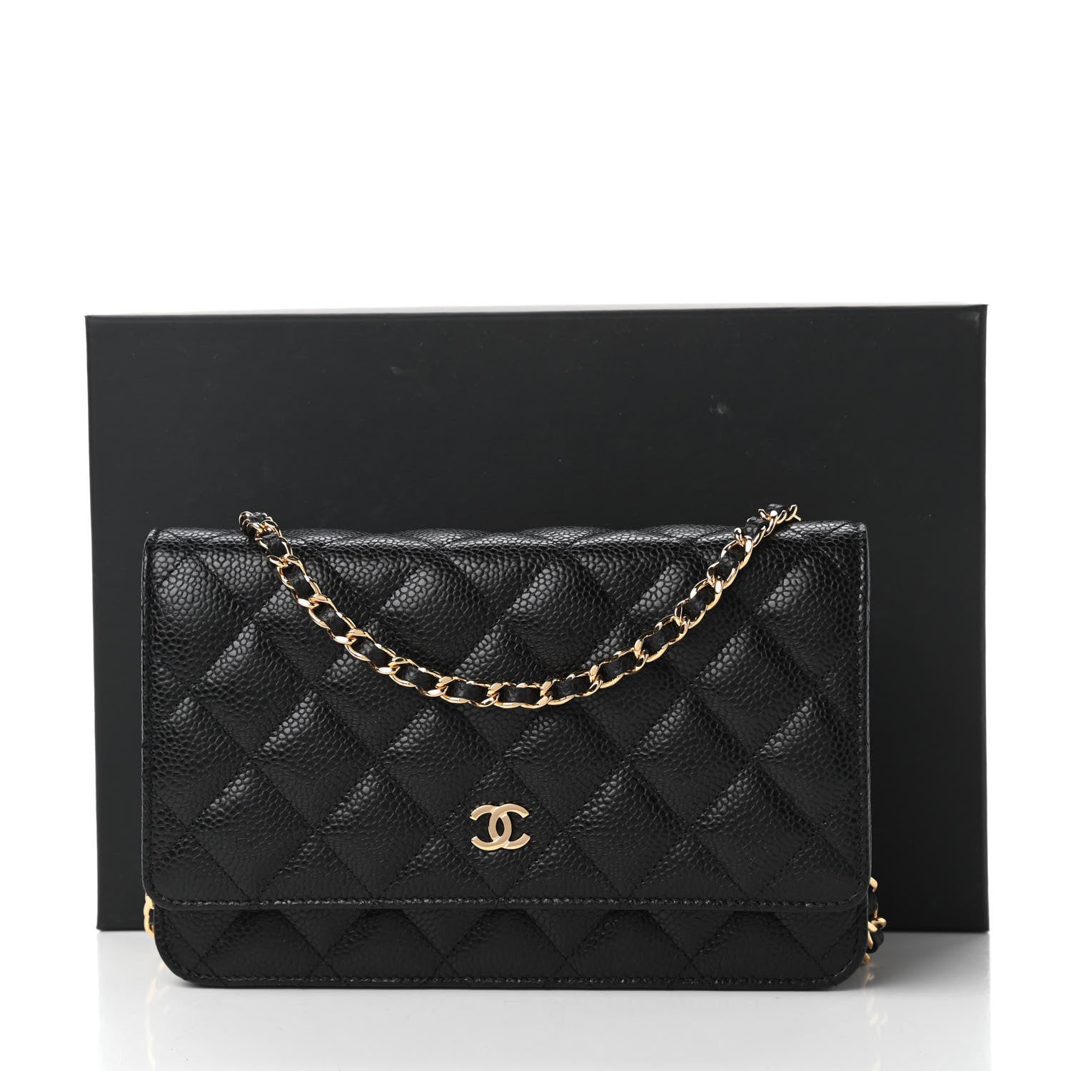 Chanel Caviar Quilted Wallet On Chain WOC Black 12 of 12